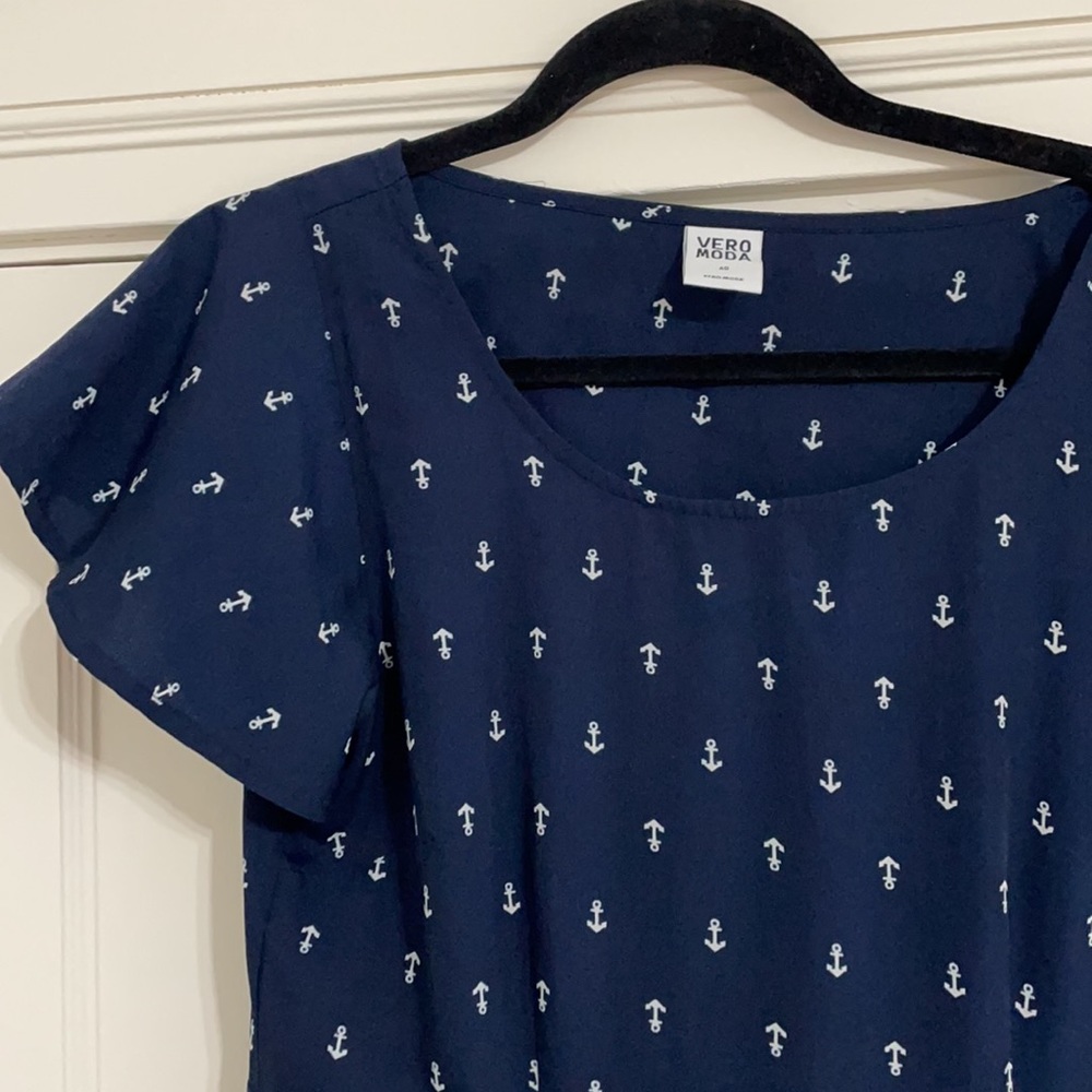 Vero Moda Navy Blue Anchor Dress - Picture 5 of 7